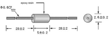 MF54 플라스틱 포장 다이오드 온도 측정 NTC 온도 서미스터