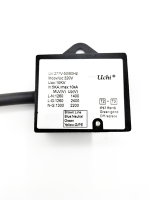 LED 라이트를 위한 IP67 320VAC 유형 2 유형 3 SPD 서지 안전장치
