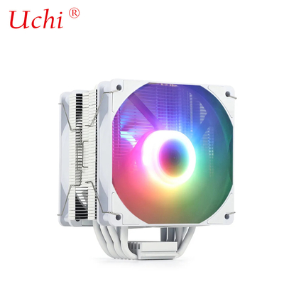 220W 화이트 RGB ARGB CPU 냉각기 팬 6 개의 히트 파이프 컴퓨터 서버 프로세서 Lga1151 1155 1366 1700 2011 AMD FM AM3 AM4 AM5