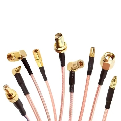 RP SMB RG178 RG316 RF 코아시얼 케이블 50ohm 6GHz와 함께 남성에서 남성 플러그