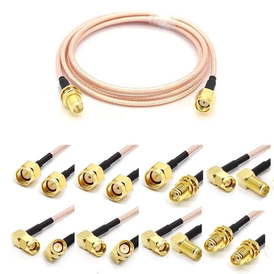RP SMB RG178 RG316 RF 코아시얼 케이블 50ohm 6GHz와 함께 남성에서 남성 플러그