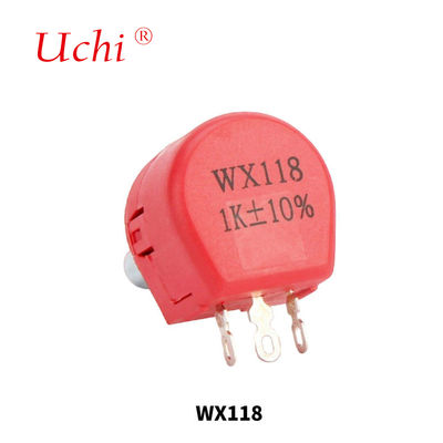 WX118 권선형 회전 가변저항 5k Ohm 40mm 축 단일 회전 권선형 가변저항
