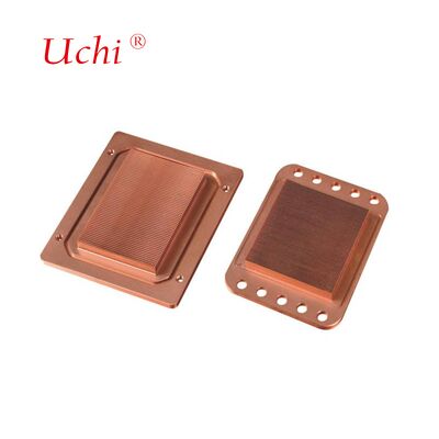 전체 구리 정사각형 고밀도의 스키브 열 싱크, 팬 없는 CNC 가공 부품