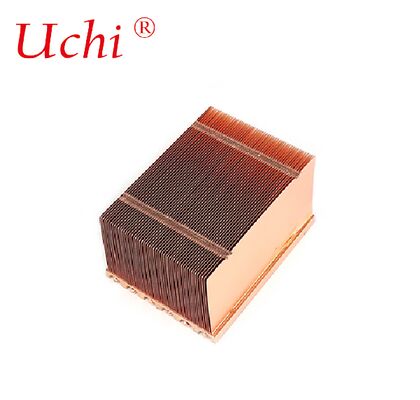 서버 구리 열 파이프 라디에이터 Buckle 핀 구리 히트 싱크