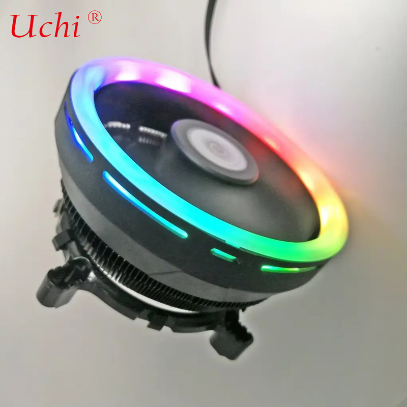 RGB 팬 히트 싱크 LED CPU 공기 냉각기 푸시 다운 타입