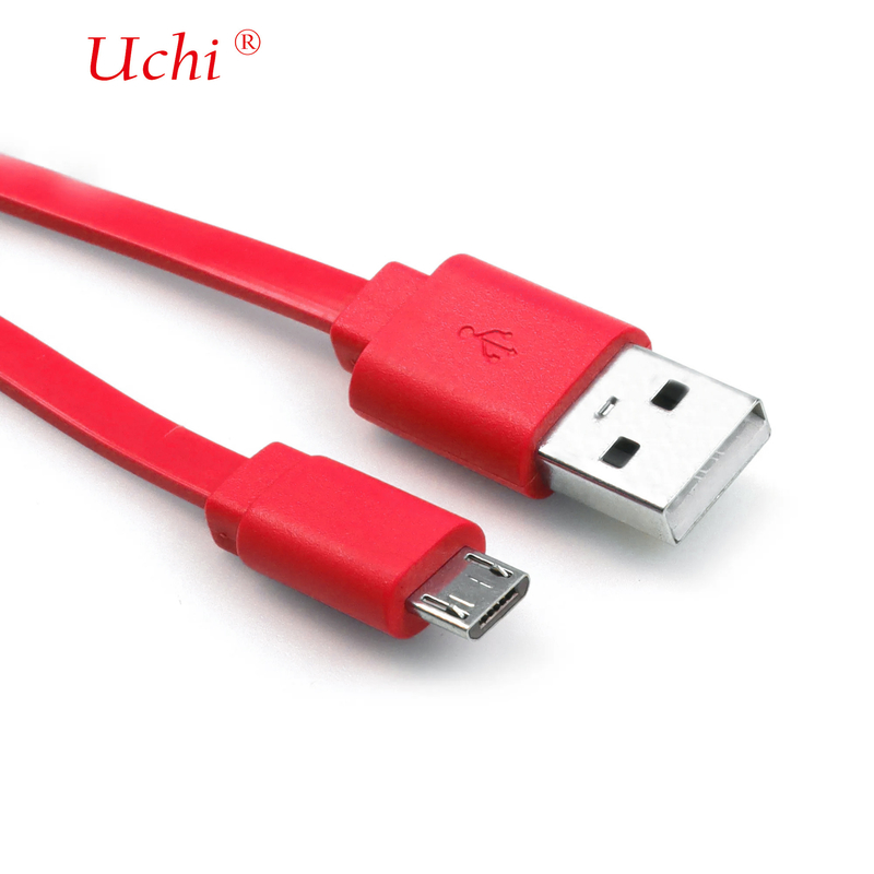 USB 3A 타입 C 케이블 충전기 PVC 평면 노들 모양 타입 모바일 휴대 전화 충전용 케이블
