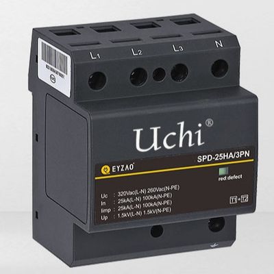 유일한 MOV 25kA 전원 서지 보호기 SPD는 1 + 2 계층을 통합했습니다