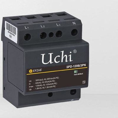 이차적인 빨간 열가소성 주택 서지 안전장치 SPD 120kA